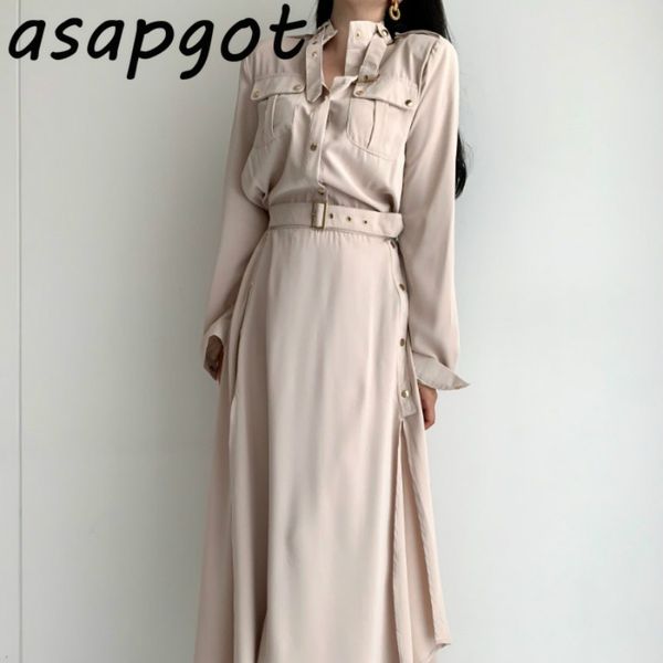 temperament lace up waist safari style stand collar shirts dress women with belt loose casual retro streetwear slim bandage, Black;gray
temperament lace up waist safari style stand collar shirts dress women with belt loose casual retro streetwear slim bandage, Black;gray