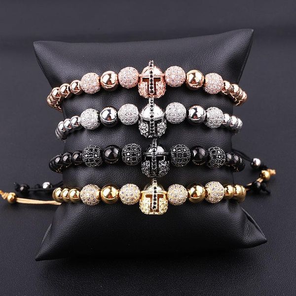 beaded, strands luxury men jewelry bracelet 8mm cz micro pave ball helmet charm adjustable beads macrame, Black
beaded, strands luxury men jewelry bracelet 8mm cz micro pave ball helmet charm adjustable beads macrame, Black
