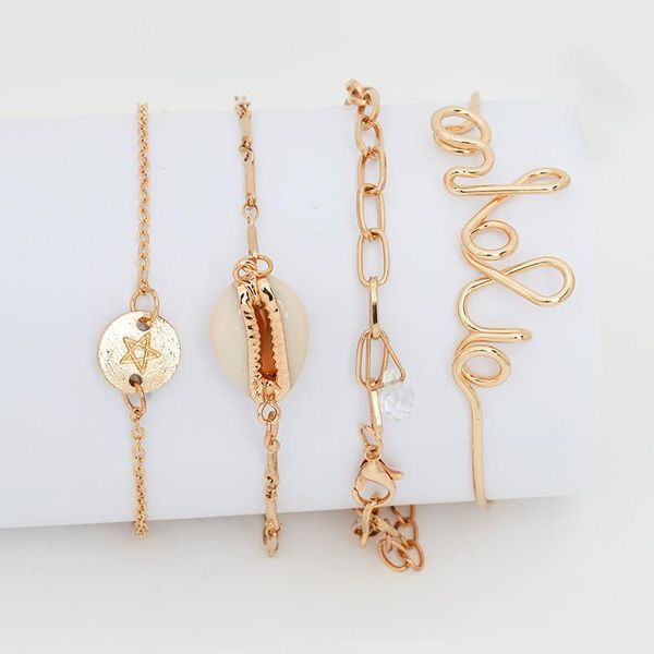 charm bracelets fashion bohemian chain link bracelet set golden shell letter personality gifts for women minimalist jewelry 2021, Golden;silver
charm bracelets fashion bohemian chain link bracelet set golden shell letter personality gifts for women minimalist jewelry 2021, Golden;silver