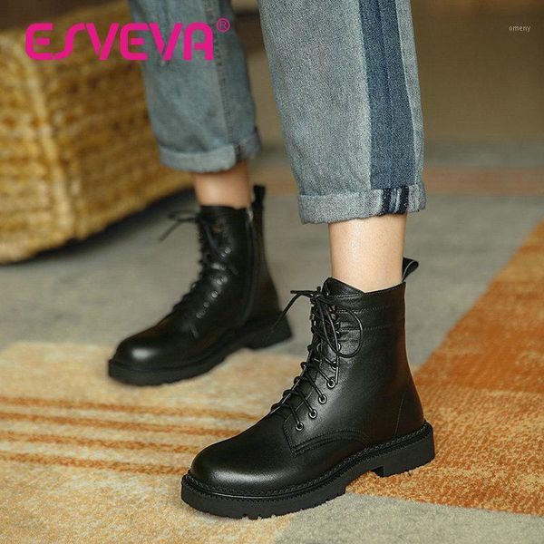 boots esveva 2021 cow leather classic fashion square heel ankle platform women zipper short plush lace up big size 34-411, Black
boots esveva 2021 cow leather classic fashion square heel ankle platform women zipper short plush lace up big size 34-411, Black