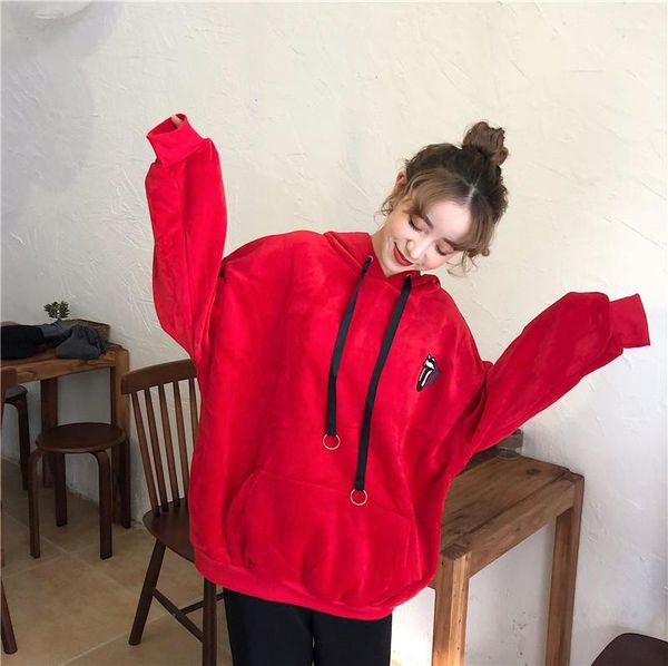 women's hoodies & sweatshirts velvet 2021 women pullover thick loose female casual student tracksuit sportswear bf coat harajuku oversi, Black
women's hoodies & sweatshirts velvet 2021 women pullover thick loose female casual student tracksuit sportswear bf coat harajuku oversi, Black