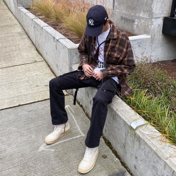travis sco trousers pocket streamer high-quality overalls casual flared men's pants, Black
travis sco trousers pocket streamer high-quality overalls casual flared men's pants, Black