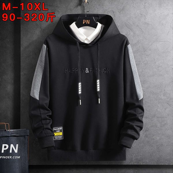 cotton men's sweater autumn trend youth fat man large casual loose hooded top, Black
cotton men's sweater autumn trend youth fat man large casual loose hooded top, Black