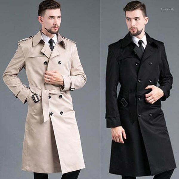 men's trench coats 2021 spring autumn men hight quality double breasted male fashion outerwear jackets windbreaker plus size 5xl y21, Tan;black
men's trench coats 2021 spring autumn men hight quality double breasted male fashion outerwear jackets windbreaker plus size 5xl y21, Tan;black