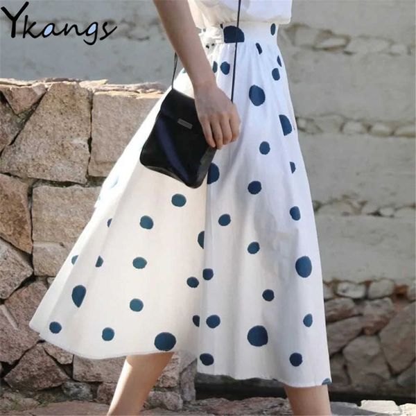 office ladies elegant lace-up polka dot skirt spring summer women elastic high waist mide long femme a line skirts with pocket 210619, Black
office ladies elegant lace-up polka dot skirt spring summer women elastic high waist mide long femme a line skirts with pocket 210619, Black