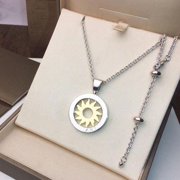 chains bvl original 1:1 logo color separation rotatable sunflower necklace luxury jewelry classic trend brand gift couple, Silver
chains bvl original 1:1 logo color separation rotatable sunflower necklace luxury jewelry classic trend brand gift couple, Silver