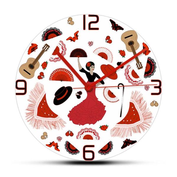 flamenco dancer elements modern design wall clock spanish style home decor folk music and dance silent non ticking watch clocks
flamenco dancer elements modern design wall clock spanish style home decor folk music and dance silent non ticking watch clocks