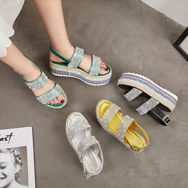 dress shoes european style 2021 summer rhinestone open-toed sandals women's gladiator platform sponge cake casual, Black
dress shoes european style 2021 summer rhinestone open-toed sandals women's gladiator platform sponge cake casual, Black