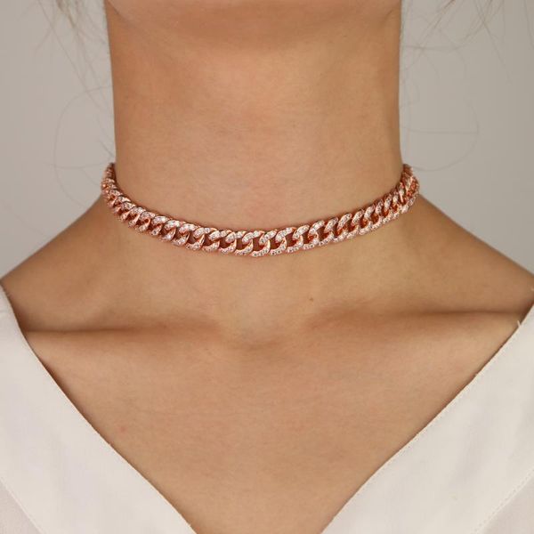 pendant necklaces hip hop sparking bling full cz link chain rose gold color miami cuban choker necklace iced out stone women rock jewelry, Silver
pendant necklaces hip hop sparking bling full cz link chain rose gold color miami cuban choker necklace iced out stone women rock jewelry, Silver