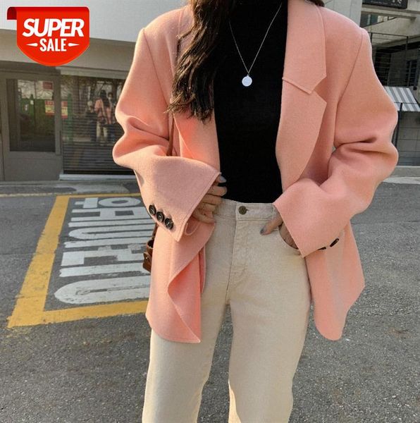 fw pink and tender wool mid-length suit coat king fried style korean designer #eg12, Black
fw pink and tender wool mid-length suit coat king fried style korean designer #eg12, Black