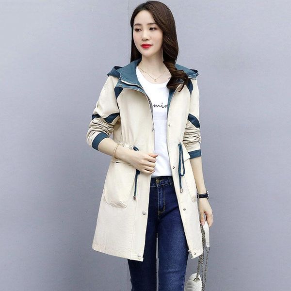 women's trench coats windbreaker mid-length spring 2021 clothing loose fashion casual female coat windbreakers, Tan;black
women's trench coats windbreaker mid-length spring 2021 clothing loose fashion casual female coat windbreakers, Tan;black