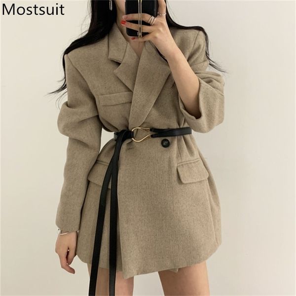korean fashion women suit blazer coat with belt spring notched collar sashes wool&blend female streetwear jacket 210513, Black
korean fashion women suit blazer coat with belt spring notched collar sashes wool&blend female streetwear jacket 210513, Black