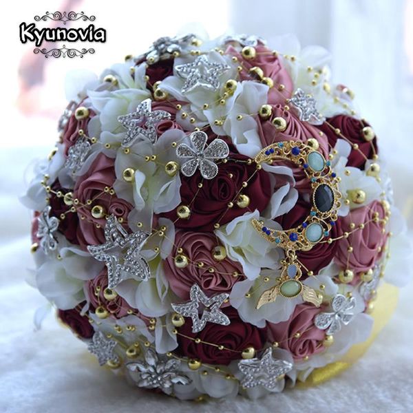 wedding flowers kyunovia charming moon star brooch bouquet satin ribbon bride's bridal beads burgundy roses fe43
wedding flowers kyunovia charming moon star brooch bouquet satin ribbon bride's bridal beads burgundy roses fe43