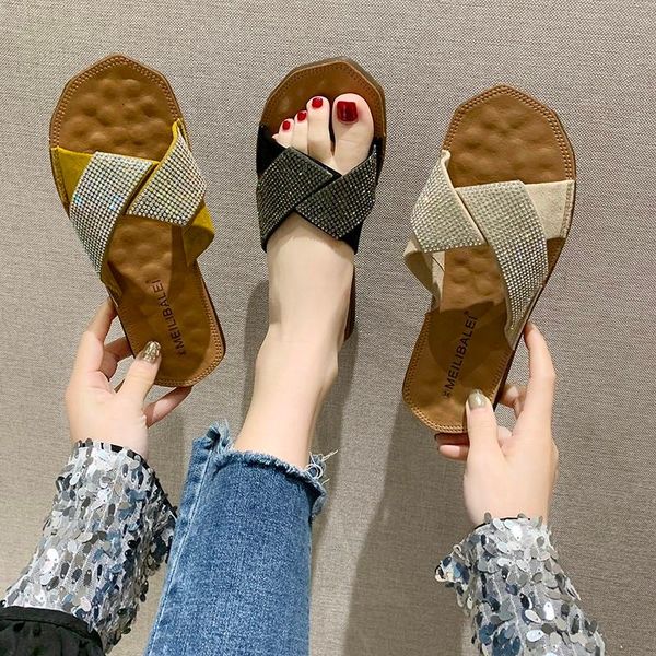 slippers 2021 summer outside fashion women's flat personality non-slip skin luxury shoes formal occasions women designers u24-56, Black
slippers 2021 summer outside fashion women's flat personality non-slip skin luxury shoes formal occasions women designers u24-56, Black