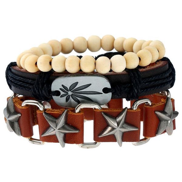 charm bracelets fashion vintage men multilayer stars charms leather beads chain wristbands bangle wrap retro jewelry, Golden;silver
charm bracelets fashion vintage men multilayer stars charms leather beads chain wristbands bangle wrap retro jewelry, Golden;silver