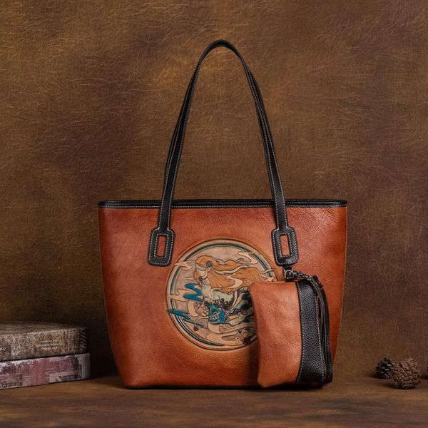 evening bags highend a4 vintage red brown green black genuine leather women handbag with wallet lady shoulder bag female tote m8108
evening bags highend a4 vintage red brown green black genuine leather women handbag with wallet lady shoulder bag female tote m8108