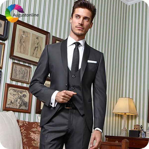 men's suits & blazers dark grey wedding man blazer jacket black shawl lapel one button italian groom tuxedos groomsmen suit costum, White;black
men's suits & blazers dark grey wedding man blazer jacket black shawl lapel one button italian groom tuxedos groomsmen suit costum, White;black