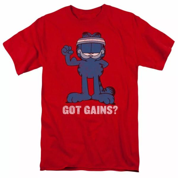 garfield got gains t shirt mens licensed cat jim david comics tee red, White;black
garfield got gains t shirt mens licensed cat jim david comics tee red, White;black