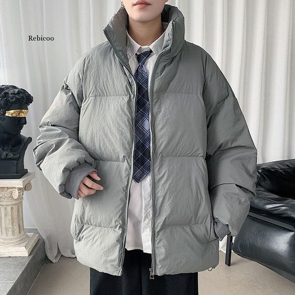 winter men's casual warm parkas women's oversize coat men thicken zipper japanese style parka down &, Black
winter men's casual warm parkas women's oversize coat men thicken zipper japanese style parka down &, Black