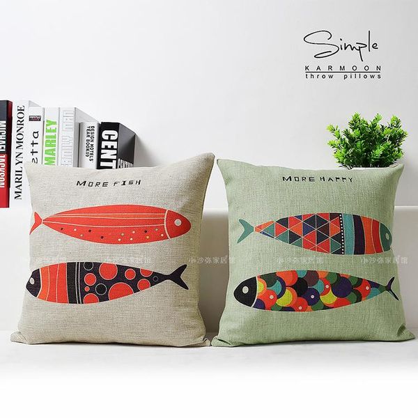 beautiful watercolor fish pattern cushion cover vintage linen throw pillow case 18" sofa cases colorful home decor cushion/decorative
beautiful watercolor fish pattern cushion cover vintage linen throw pillow case 18" sofa cases colorful home decor cushion/decorative