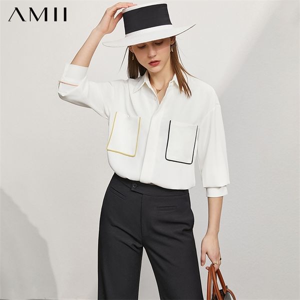 minimalism spring summer women's shirt fashion patchwork turn-down collar pocket loose women blouse 12140328 210527, White
minimalism spring summer women's shirt fashion patchwork turn-down collar pocket loose women blouse 12140328 210527, White