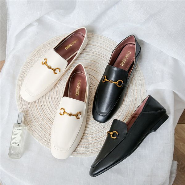 horse buckle leather thick heel lefu women's one pedal autumn and winter new two wear lazy shoes single shoe flat bottomed women, Black
horse buckle leather thick heel lefu women's one pedal autumn and winter new two wear lazy shoes single shoe flat bottomed women, Black