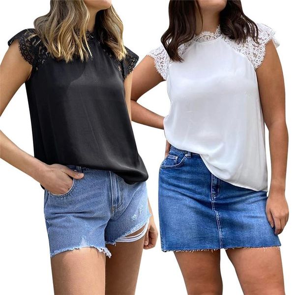 women's t-shirt fashion lace short sleeve t shirt women 2021 casual solid color summer female elegant splice high-neck t-shirts top, White
women's t-shirt fashion lace short sleeve t shirt women 2021 casual solid color summer female elegant splice high-neck t-shirts top, White