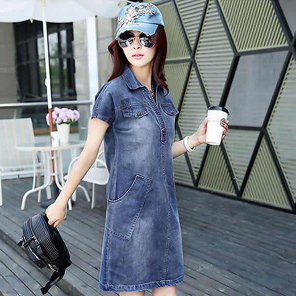 women's clothing dresses dress summer 2021 women's short sleeve slim mid long thin denim skirt dress, Black;gray
women's clothing dresses dress summer 2021 women's short sleeve slim mid long thin denim skirt dress, Black;gray