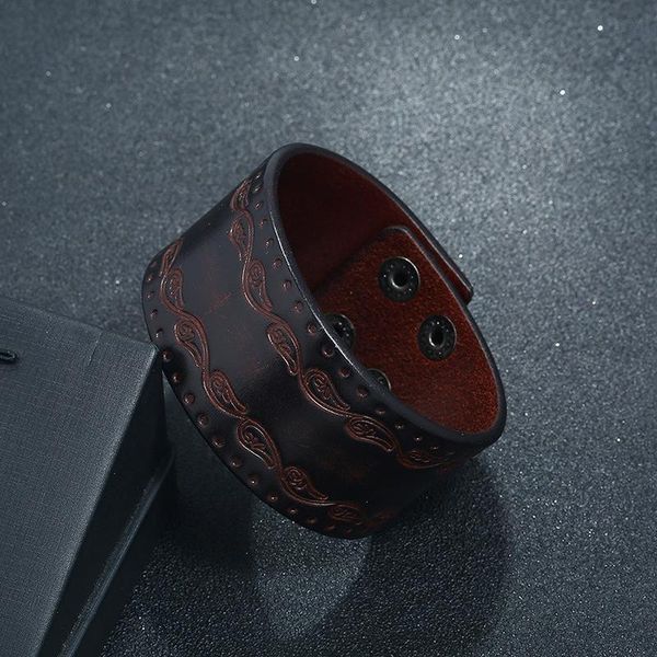 tennis 2021 fashion genuine leather bracelet for men 3.8cm wide printed wrap bracelets bangles retro punk jewelry accessories male gift, Golden;silver
tennis 2021 fashion genuine leather bracelet for men 3.8cm wide printed wrap bracelets bangles retro punk jewelry accessories male gift, Golden;silver