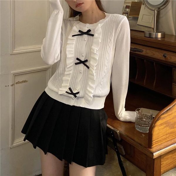 women's knits & tees white cardigan sweater ruffled bowknot women fashion knitted cropped short long sleeve open stitch jumper
women's knits & tees white cardigan sweater ruffled bowknot women fashion knitted cropped short long sleeve open stitch jumper