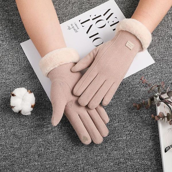 five fingers gloves winter women embroidery touch screen warm driving mitten female double layer plus plush wrist thick sport cycling glove, Blue;gray
five fingers gloves winter women embroidery touch screen warm driving mitten female double layer plus plush wrist thick sport cycling glove, Blue;gray