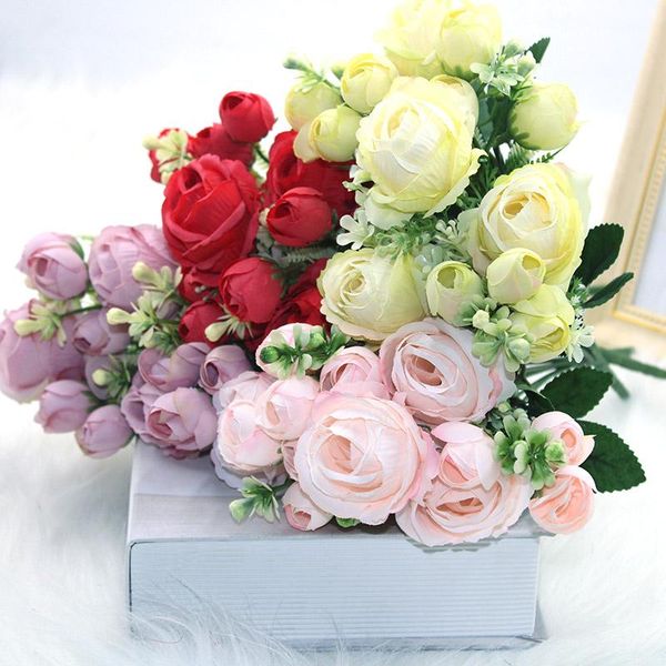 decorative flowers & wreaths selling 1pcs/simulation flower foreign trade artificial wedding bouquet plant european rose
decorative flowers & wreaths selling 1pcs/simulation flower foreign trade artificial wedding bouquet plant european rose