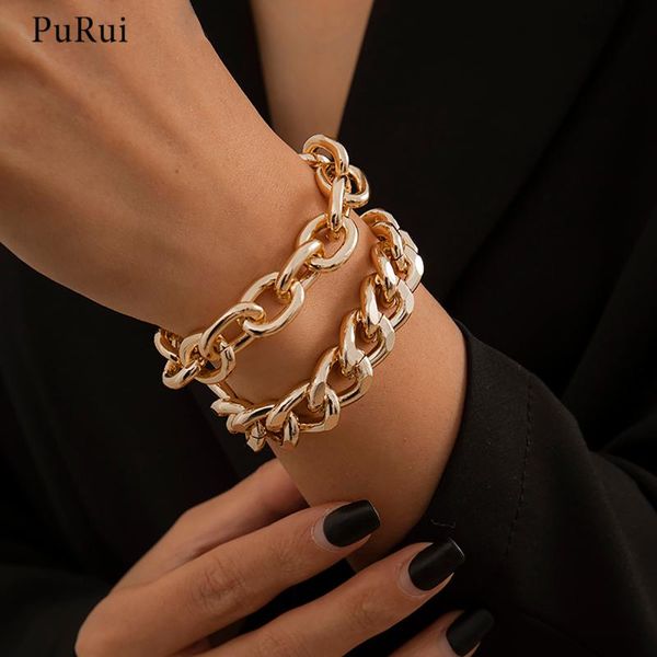 link, chain purui punk layered thick chains bracelet for women hop chunky hand jewelry gold/silver color bracelets set 2021 gifts, Black
link, chain purui punk layered thick chains bracelet for women hop chunky hand jewelry gold/silver color bracelets set 2021 gifts, Black
