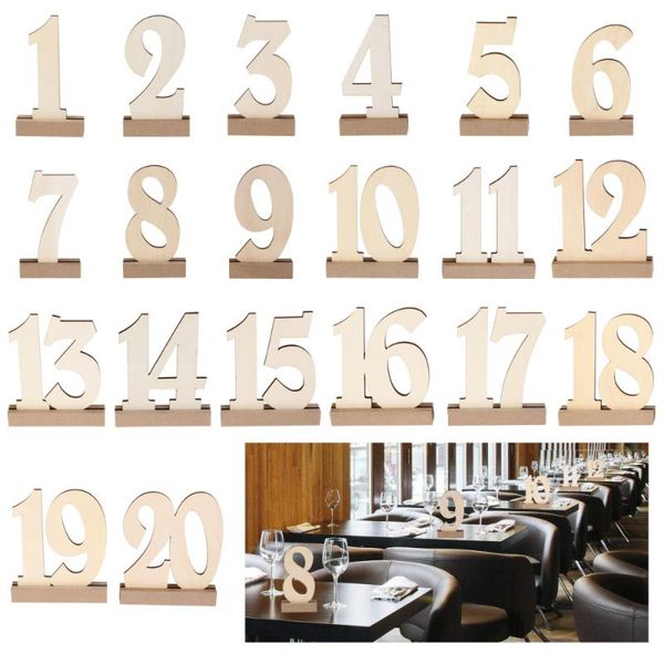 party decoration rosenice 20pcs 1-20 wedding table wooden number with holder base
party decoration rosenice 20pcs 1-20 wedding table wooden number with holder base