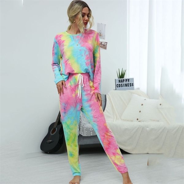 fashion women tie-dye winter autumn 2 piece set ladies casual leisure long sleeve suit home 2 outfits for women 210517, White
fashion women tie-dye winter autumn 2 piece set ladies casual leisure long sleeve suit home 2 outfits for women 210517, White