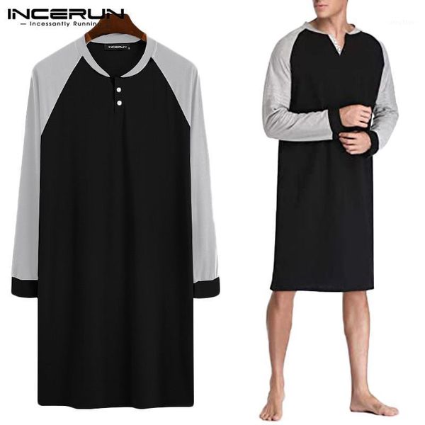 men's sleepwear men patchwork sleep robes leisure long sleeve v neck homewear mens comfortable nightgown loose bathrobes masculina s-5x, Black;brown
men's sleepwear men patchwork sleep robes leisure long sleeve v neck homewear mens comfortable nightgown loose bathrobes masculina s-5x, Black;brown