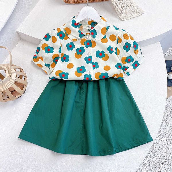 girl clothes set summer chifon blouse shirt and skirt children clothing set floral shirt kids girls outfits girls clothing 210715, White
girl clothes set summer chifon blouse shirt and skirt children clothing set floral shirt kids girls outfits girls clothing 210715, White