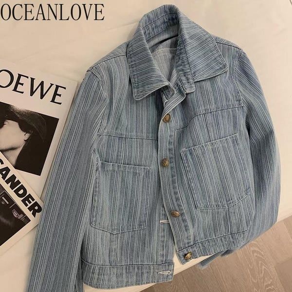 women's jackets oceanlove denim women solid spring autumn vintage single breasted veste femme tassel korean fashion casaco feminino, Black;brown
women's jackets oceanlove denim women solid spring autumn vintage single breasted veste femme tassel korean fashion casaco feminino, Black;brown