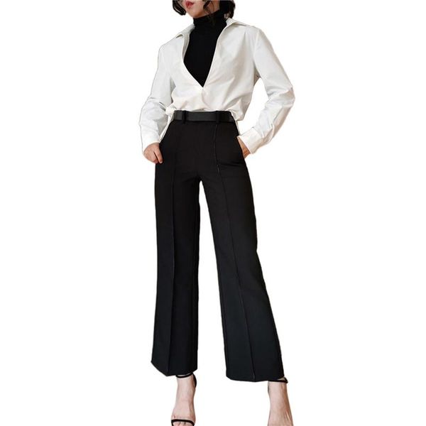 xingqing office lady black suit pants women high waist solid long trousers fashion pockets bottoms pantalones women's & capris, Black;white
xingqing office lady black suit pants women high waist solid long trousers fashion pockets bottoms pantalones women's & capris, Black;white