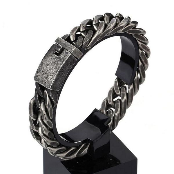 vintage black stainless steel biker bracelet men fashion rhombus thick curb cuban chain mens bracelets bangles jewelry 12mm/15mm link,
vintage black stainless steel biker bracelet men fashion rhombus thick curb cuban chain mens bracelets bangles jewelry 12mm/15mm link,