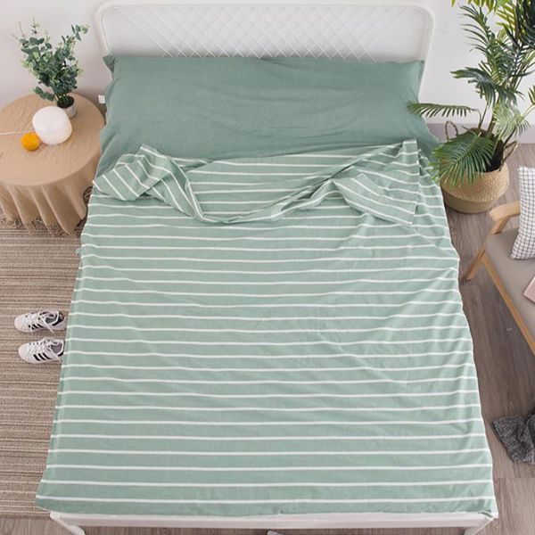 green striped sleeping bag cotton sleeping-bag envelope style portable bags for camping tourism
green striped sleeping bag cotton sleeping-bag envelope style portable bags for camping tourism