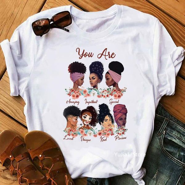 melanin queen you are graphic tees women black girl magic t-shirt femme summer lives matter t shirt educated women's, White
melanin queen you are graphic tees women black girl magic t-shirt femme summer lives matter t shirt educated women's, White