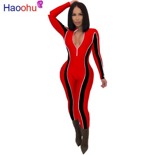 women's jumpsuits & rompers winter women spring color patchwork v-neck full sleeve outfits club night party sporty one piece, Black;white
women's jumpsuits & rompers winter women spring color patchwork v-neck full sleeve outfits club night party sporty one piece, Black;white