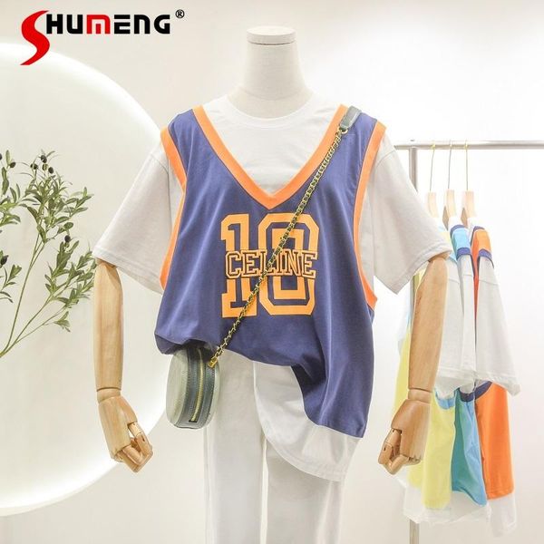 women's t-shirt 2021 summer korean style short-sleeved casual women loose mid-length ins fashion o-neck pullover tees, White
women's t-shirt 2021 summer korean style short-sleeved casual women loose mid-length ins fashion o-neck pullover tees, White