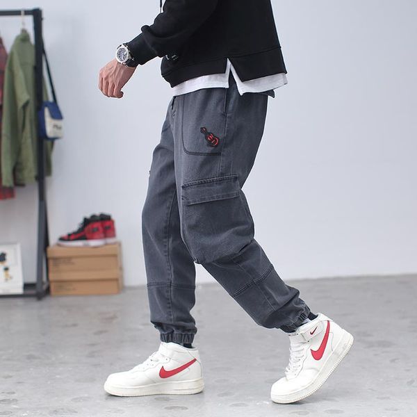 men's jeans ankle-length casual harem loose jogger multi-pockets denim cargo pants 6xl 7xl 8xl xiix, Blue
men's jeans ankle-length casual harem loose jogger multi-pockets denim cargo pants 6xl 7xl 8xl xiix, Blue