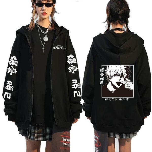 men's hoodies & sweatshirts anime my hero academia katsuki bakugo sweatshirt men and women harajuku zipper hoodie hip hop, Black
men's hoodies & sweatshirts anime my hero academia katsuki bakugo sweatshirt men and women harajuku zipper hoodie hip hop, Black