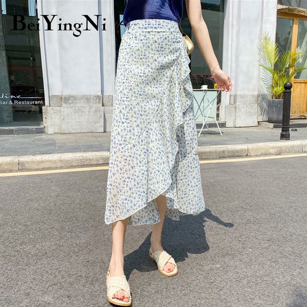women skirts irregular chiffon casual ruffles long beach floral print vintage skirt midi high waist faldas mujer 210427, Black
women skirts irregular chiffon casual ruffles long beach floral print vintage skirt midi high waist faldas mujer 210427, Black