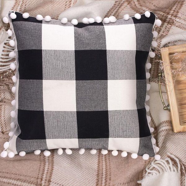 cushion/decorative pillow decorative throw covers couch pillows toss 45x45cm black check case home living
cushion/decorative pillow decorative throw covers couch pillows toss 45x45cm black check case home living
