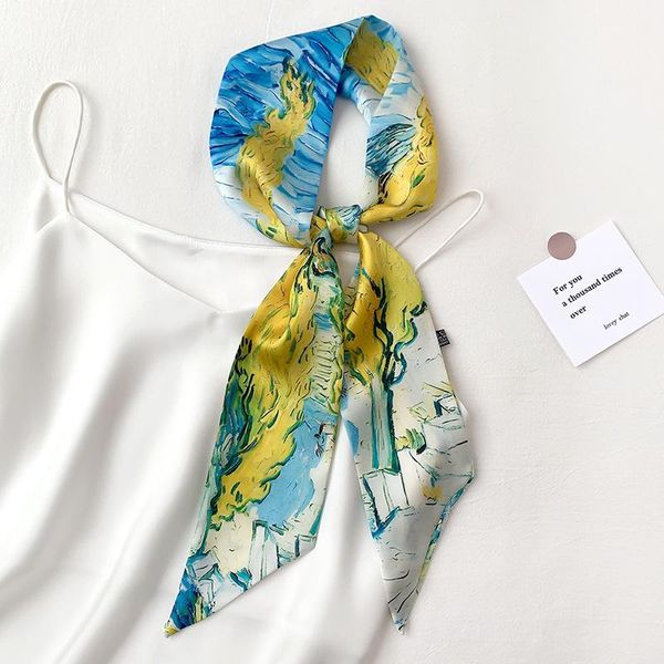 scarves 2021 floral women silk skinny scarf long neck wraps office lady necktie foulard soft hairband for bag handle, Blue;gray
scarves 2021 floral women silk skinny scarf long neck wraps office lady necktie foulard soft hairband for bag handle, Blue;gray