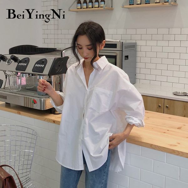 beiyingni 2021 spring autumn women shirts white plain loose oversized blouses female loose bf korean style blusas pockets, Gray;blue
beiyingni 2021 spring autumn women shirts white plain loose oversized blouses female loose bf korean style blusas pockets, Gray;blue